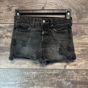 Old Navy high-rise black denim shorts in size 4.